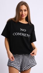 Пижама женская 1-237 (черный) от компании Новое Кимоно, г. Иваново Пижама женская 1-237 (черный) от компании Новое Кимоно, г. Иваново