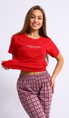 Пижама женская 1-236а (красный) от компании Новое Кимоно, г. Иваново