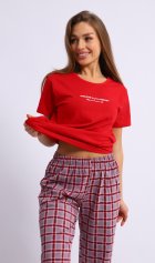 Пижама женская 1-236а (красный) от компании Новое Кимоно, г. Иваново