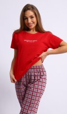 Пижама женская 1-236а (красный) от компании Новое Кимоно, г. Иваново