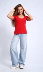 Футболка женская 6-203д (красный) от компании Новое Кимоно, г. Иваново Футболка женская 6-203д (красный) от компании Новое Кимоно, г. Иваново