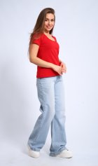 Футболка женская 6-203д (красный) от компании Новое Кимоно, г. Иваново Футболка женская 6-203д (красный) от компании Новое Кимоно, г. Иваново