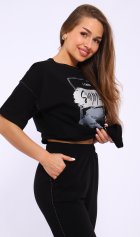 Костюм женский 5-346а (черный) от компании Новое Кимоно, г. Иваново