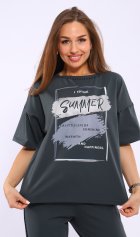 Костюм женский 5-346б (зеленый мох) от компании Новое Кимоно, г. Иваново