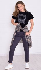 Костюм женский 5-342в (графит) от компании Новое Кимоно, г. Иваново Костюм женский 5-342в (графит) от компании Новое Кимоно, г. Иваново