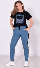 Костюм женский 5-342г (индиго) от компании Новое Кимоно, г. Иваново Костюм женский 5-342г (индиго) от компании Новое Кимоно, г. Иваново