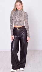 Лонгслив женский 6-220б (шоколадно-бежевый) от компании Новое Кимоно, г. Иваново