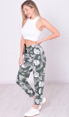 Брюки женские 8-031л1 (хаки) Монстера от компании Новое Кимоно, г. Иваново