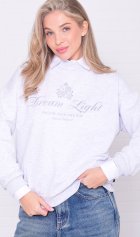 Свитшот женский 6-221б (серый меланж) от компании Новое Кимоно, г. Иваново Свитшот женский 6-221б (серый меланж) от компании Новое Кимоно, г. Иваново