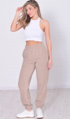 Брюки женские 8-066г (бежево-серый) от компании Новое Кимоно, г. Иваново