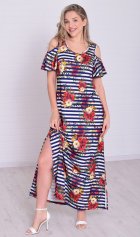 Платье женское 4-114в (синий) от компании Новое Кимоно, г. Иваново