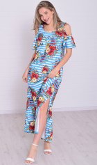 Платье женское 4-114б (бирюза) от компании Новое Кимоно, г. Иваново