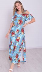 Платье женское 4-114б (бирюза) от компании Новое Кимоно, г. Иваново