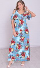 Платье женское 4-114б (бирюза) от компании Новое Кимоно, г. Иваново Платье женское 4-114б (бирюза) от компании Новое Кимоно, г. Иваново