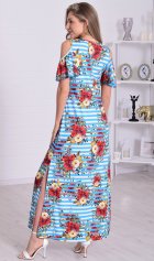 Платье женское 4-114б (бирюза) от компании Новое Кимоно, г. Иваново