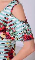 Платье женское 4-114 (мята+красный) от компании Новое Кимоно, г. Иваново