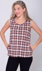 Майка женская 6-217о (коричневый) от компании Новое Кимоно, г. Иваново