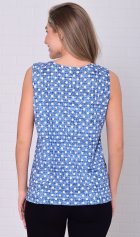 Майка женская 6-217н (голубой горох) от компании Новое Кимоно, г. Иваново