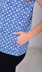 Майка женская 6-217н (голубой горох) от компании Новое Кимоно, г. Иваново