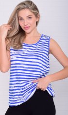 Майка женская 6-217ц (василек полоска) от компании Новое Кимоно, г. Иваново