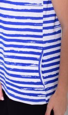 Майка женская 6-217ц (василек полоска) от компании Новое Кимоно, г. Иваново Майка женская 6-217ц (василек полоска) от компании Новое Кимоно, г. Иваново