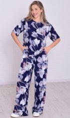 Костюм женский 5-353 (синий) от компании Новое Кимоно, г. Иваново