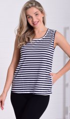 Майка женская 6-217ж (темно-синяя полоска) от компании Новое Кимоно, г. Иваново