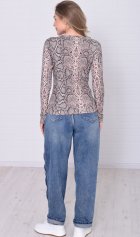 Лонгслив женский 6-226б (шоколадно-бежевый) от компании Новое Кимоно, г. Иваново