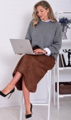 *Юбка женская Ф-9-010 (шоколад) от компании Новое Кимоно, г. Иваново