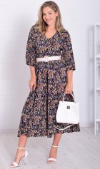 *Платье женское Ф-1-074 (темно-синий) от компании Новое Кимоно, г. Иваново