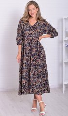 *Платье женское Ф-1-074 (темно-синий) от компании Новое Кимоно, г. Иваново