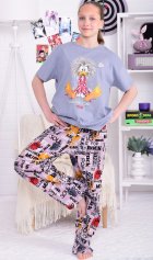 Пижама подростковая 12-114 (серый) от компании Новое Кимоно, г. Иваново Пижама подростковая 12-114 (серый) от компании Новое Кимоно, г. Иваново