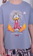 Пижама подростковая 12-114 (серый) от компании Новое Кимоно, г. Иваново