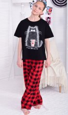 Пижама подростковая 12-112а (красный) от компании Новое Кимоно, г. Иваново