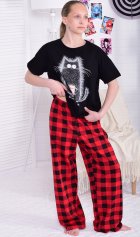 Пижама подростковая 12-112а (красный) от компании Новое Кимоно, г. Иваново