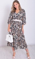 *Платье женское Ф-1-074н (черно-белый) от компании Новое Кимоно, г. Иваново