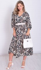 *Платье женское Ф-1-074н (черно-белый) от компании Новое Кимоно, г. Иваново