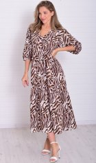 *Платье женское Ф-1-074м (коричневый) от компании Новое Кимоно, г. Иваново