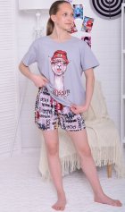 Пижама подростковая 12-117а (серый) от компании Новое Кимоно, г. Иваново