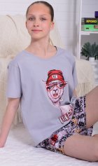 Пижама подростковая 12-117а (серый) от компании Новое Кимоно, г. Иваново