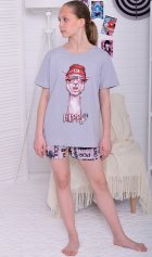 Пижама подростковая 12-117а (серый) от компании Новое Кимоно, г. Иваново