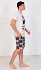 Пижама мужская  9-95 (бежевый) Воронята от компании Новое Кимоно, г. Иваново