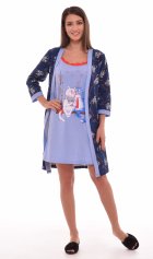 Комплект женский 3-170а (синий) от компании Новое Кимоно, г. Иваново Комплект женский 3-170а (синий) от компании Новое Кимоно, г. Иваново