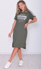 Платье женское 4-61 (хаки-меланж) от компании Новое Кимоно, г. Иваново Платье женское 4-61 (хаки-меланж) от компании Новое Кимоно, г. Иваново