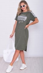 Платье женское 4-61 (хаки-меланж) от компании Новое Кимоно, г. Иваново