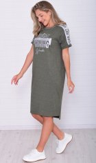 Платье женское 4-61 (хаки-меланж) от компании Новое Кимоно, г. Иваново