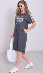 Платье женское 4-61а (антрацит-меланж) от компании Новое Кимоно, г. Иваново