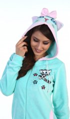 Пижама женская Кигуруми Котик 1-36 (ментол) от компании Новое Кимоно, г. Иваново Пижама женская Кигуруми Котик 1-36 (ментол) от компании Новое Кимоно, г. Иваново