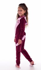 Пижама подростковая Кигуруми Енот 12-047б (бордо) от компании Новое Кимоно, г. Иваново