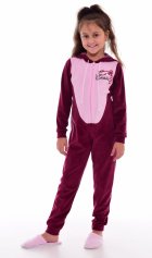 Пижама подростковая Кигуруми Енот 12-047б (бордо) от компании Новое Кимоно, г. Иваново